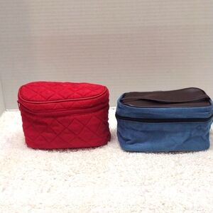 Assorted Cosmetic Makeup Tote Lot of 2